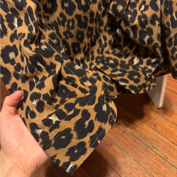 Button up animal print blouse long sleeve - Picture 5 of 10